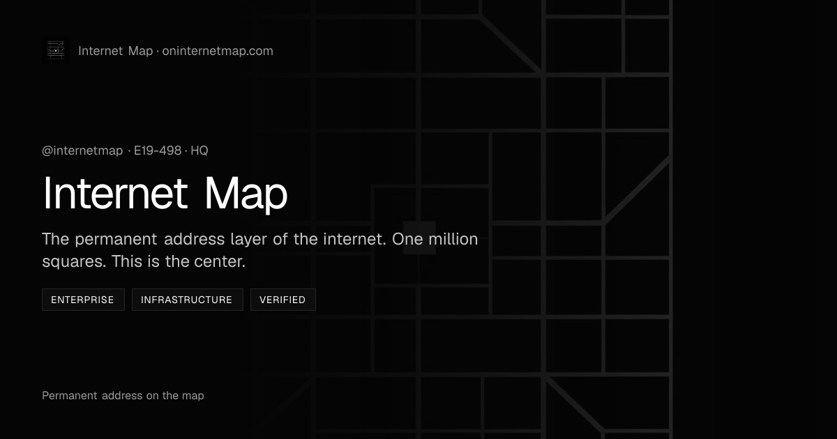 Share card for Internet Map