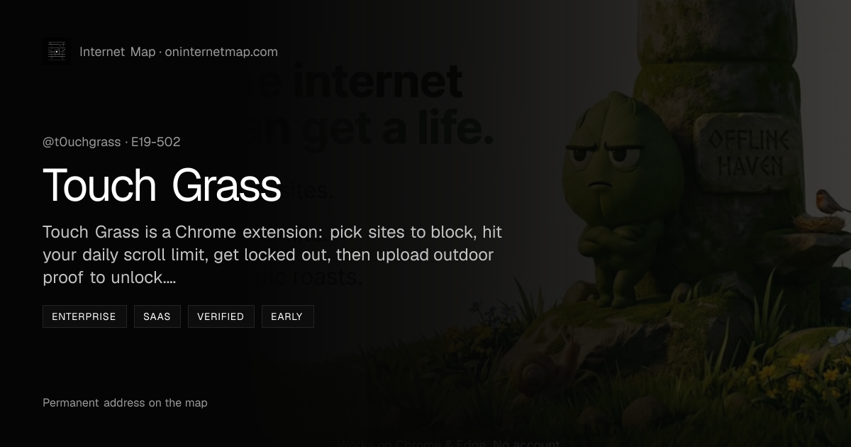 Share card for Touch Grass